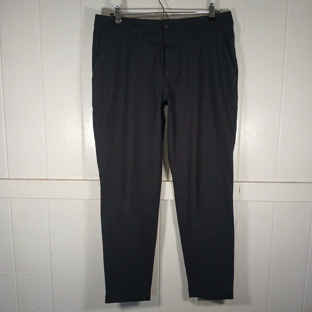Lululemon Commission Slim Pant Mens 33 Navy Blue Warpstreme ABC Chino LM5AQYS